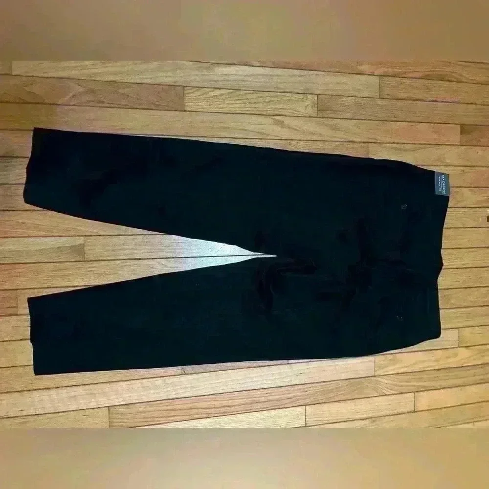 madison modern fit Casual Pants Trousers Men’s Size 38/30  Office Wear Black NWT - Picture 5 of 5